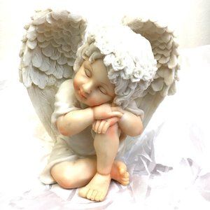 Cherub Angel Poly Resin Art Craft Piece Figure